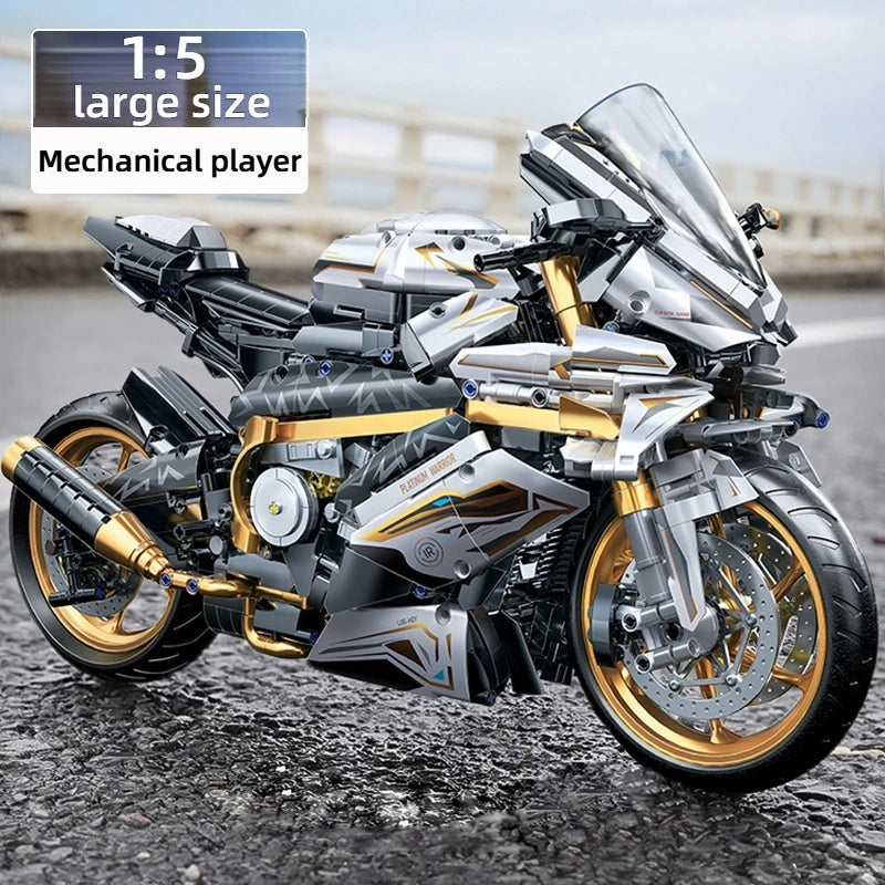 TOYLINX Alloy Motorcycle Desktop Decorations 2045PCS Racing Building Block Model  Kid Toys Christmas Easter Festive Gift Giving