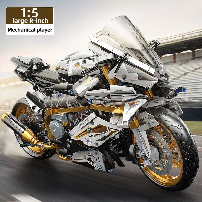 TOYLINX Alloy Motorcycle Desktop Decorations 2045PCS Racing Building Block Model  Kid Toys Christmas Easter Festive Gift Giving